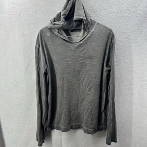 GIMO'S Ventura Hooded T-Shirt Mens XXL Distressed Wash Gray Minimalist READ DET